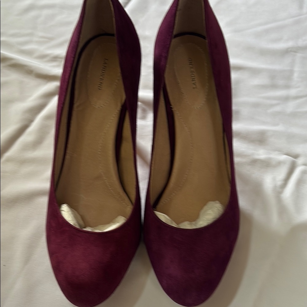 Lands End Wine Heels Classic Suede Design